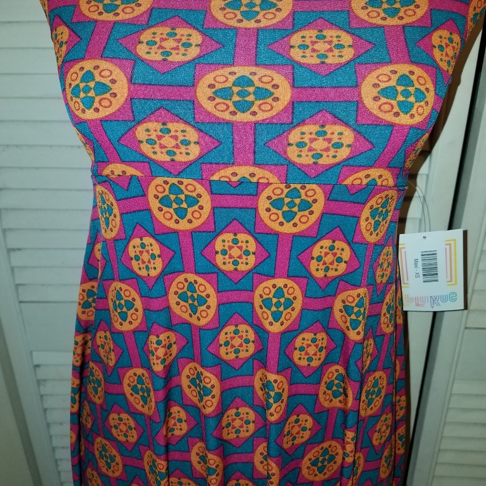 LulaRoe XS Maxi Skirt Bright Colorful Print